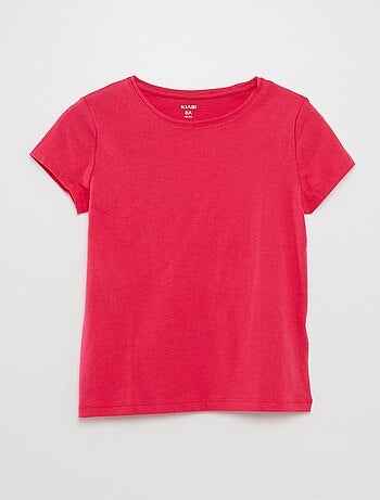 Effen T-shirt van jersey