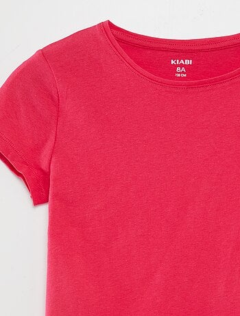 Effen T-shirt van jersey
