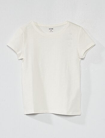 Effen T-shirt van jersey