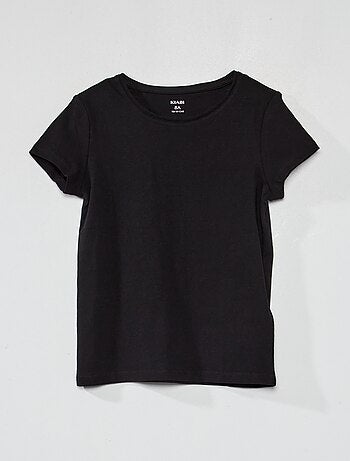 Effen T-shirt van jersey