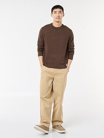 Effen trui met ronde hals