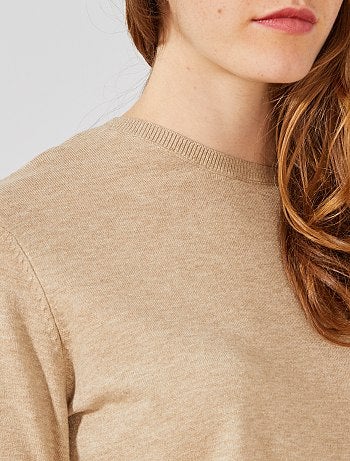 Effen trui van fijn tricot - Kiabi
