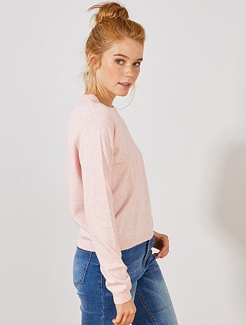 Effen trui van fijn tricot - Kiabi