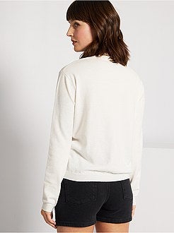 Effen trui van fijn tricot - Kiabi