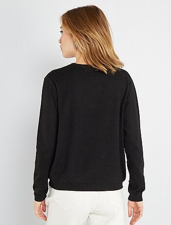 Effen trui van fijn tricot - Kiabi