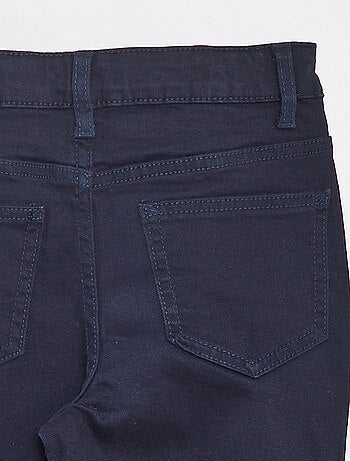 Flared broek van keperstof met verstelbare taille