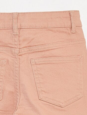Flared broek van keperstof met verstelbare taille