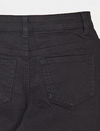 Flared broek van keperstof met verstelbare taille