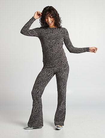 Flared zwangerschapsbroek van glitterstof 'Only Maternity'