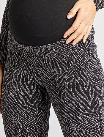 Flared zwangerschapsbroek van glitterstof 'Only Maternity'
