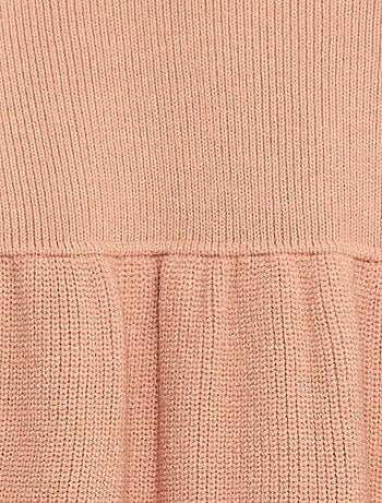 Gebreide trui-jurk van zacht tricot