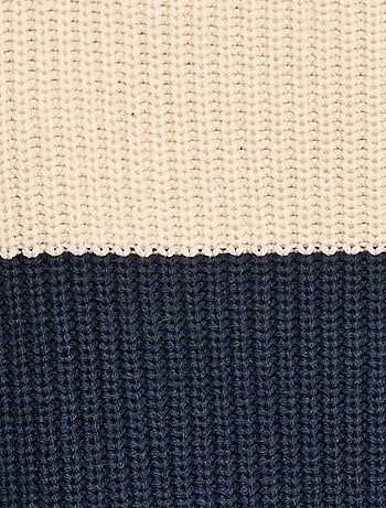 Gebreide trui met color block