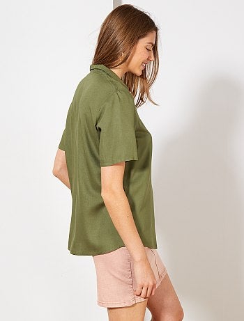 Geknoopte blouse met print - Kiabi