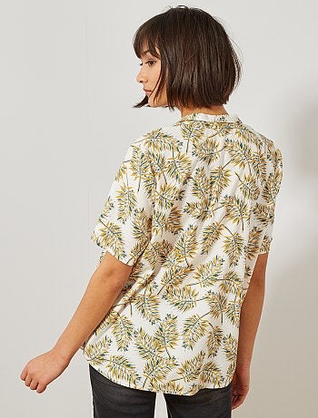 Geknoopte blouse met print - Kiabi