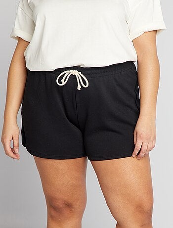 Gemêleerde sportshort van french terry