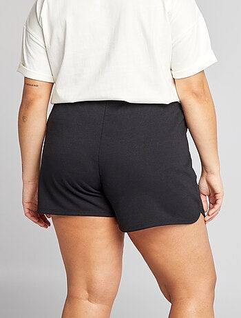 Gemêleerde sportshort van french terry