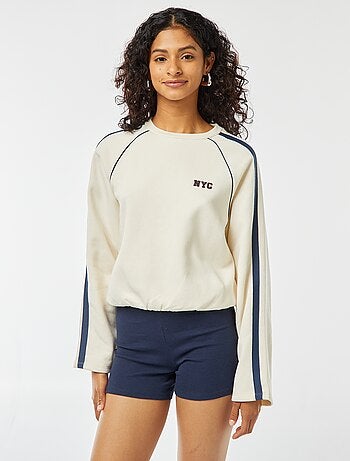 Gemêleerde sweater in sportwearstijl