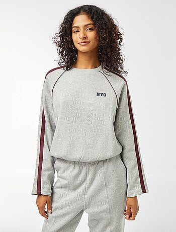Gemêleerde sweater in sportwearstijl