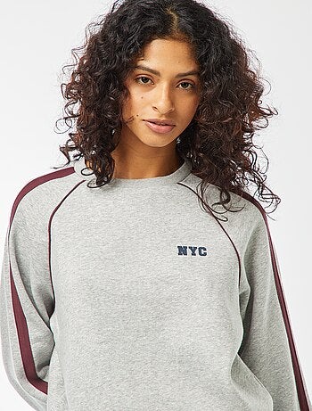 Gemêleerde sweater in sportwearstijl