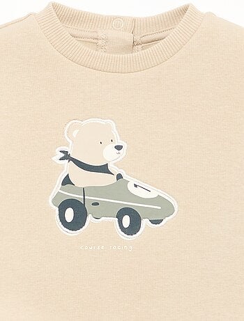 Gemêleerde sweater met zachte velours binnenkant