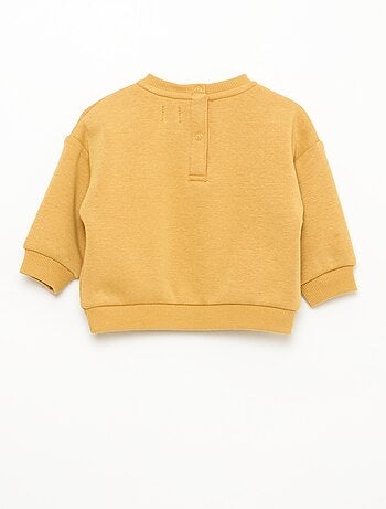 Gemêleerde sweater met zachte velours binnenkant