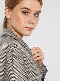 Geruit jasje met knopen - Kiabi