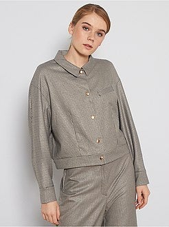 Geruit jasje met knopen - Kiabi