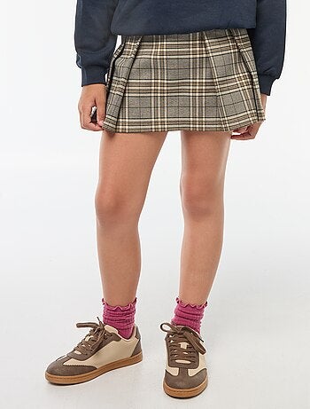 Geruite skort