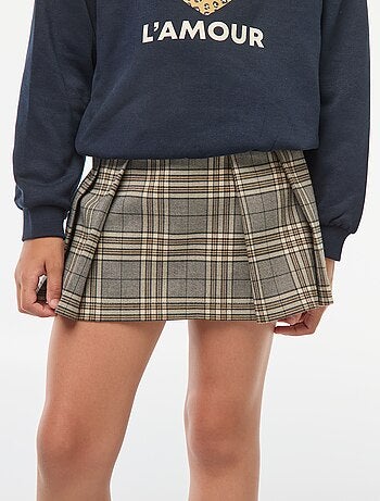 Geruite skort