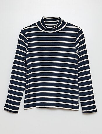 Gestreepte coltrui van stretchkatoen