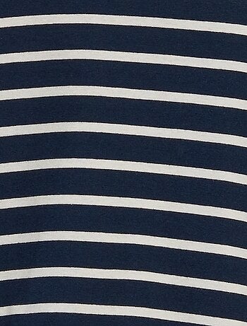 Gestreepte coltrui van stretchkatoen