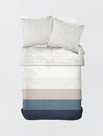 Gestreepte dekbedset - Voor 2-persoonsbed