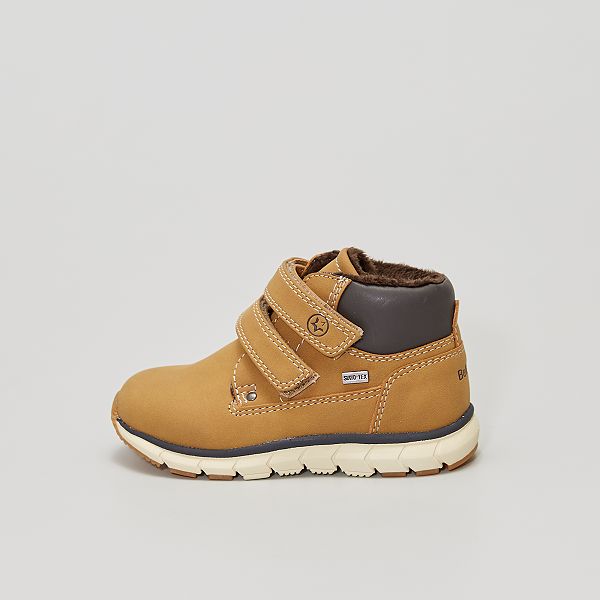 Gevoerde laarzen met klittenband bébé garçon - khaki - Kiabi - 28,00€