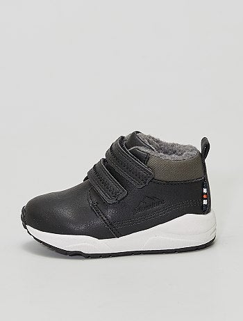 Gevoerde sneakers met klittenband Kinderkleding jongens - zwart - Kiabi -  26,00€