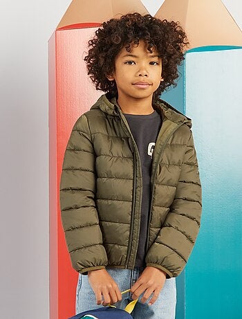 Gewatteerd donsjack met capuchon