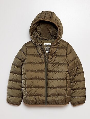 Gewatteerd donsjack met capuchon