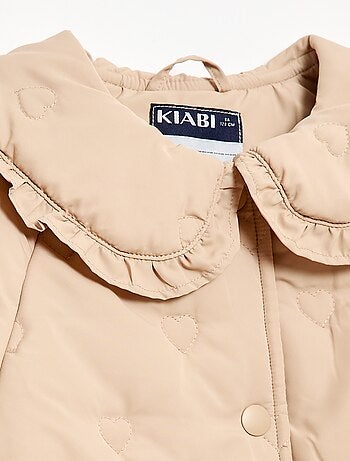 Gewatteerde jas met puntkraag