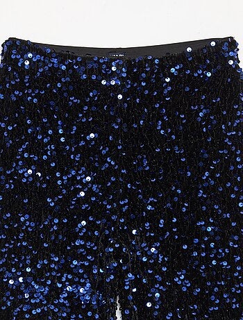 Glanzende broek, flared fit