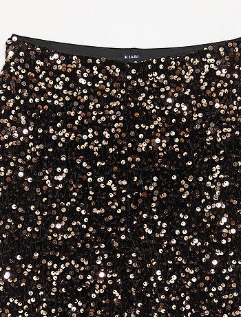 Glanzende broek, flared fit