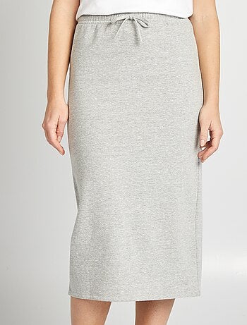 Halflange rok in joggingmodel