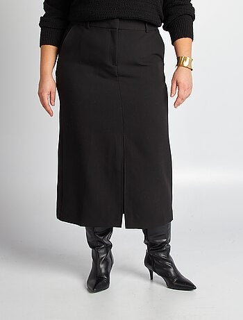 Halflange rok met split