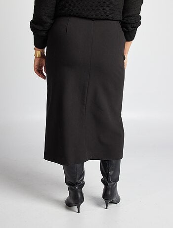 Halflange rok met split