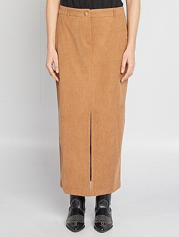 Halflange rok van corduroy