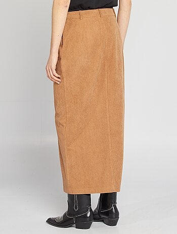 Halflange rok van corduroy