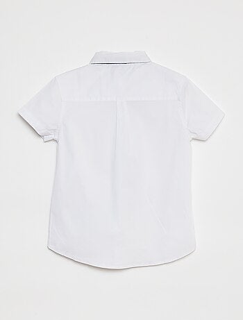 Hemd met korte mouw en stropdas