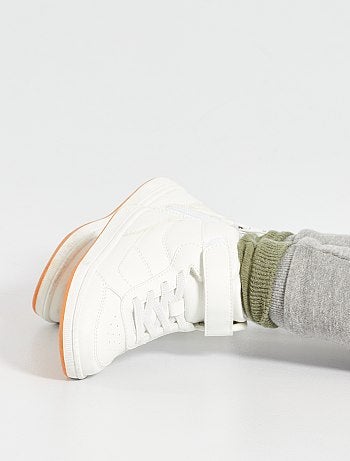 BOSS Hoge leren schoenen met veters meisje blauw - | Kids around