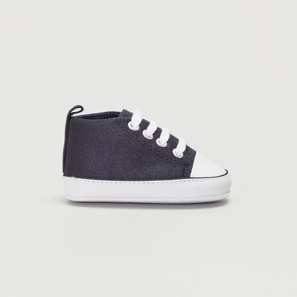 Hoge stoffen sneakers Jongens babykleding - marine - Kiabi - 4,00€