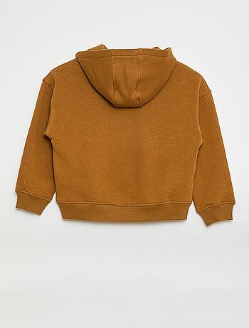 Hoodie met reliëfprint