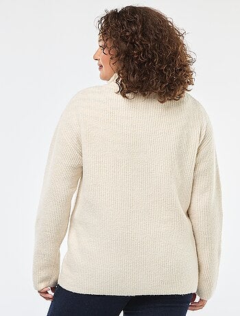 Hoodie met rits van tricot