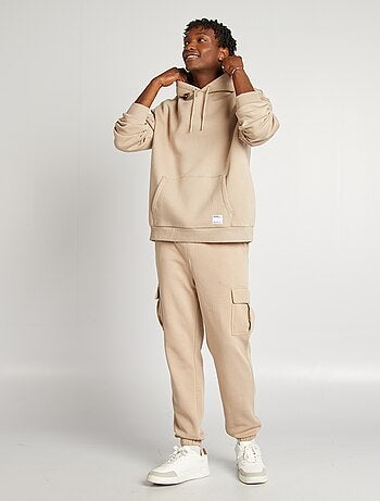 Hoodie van joggingstof